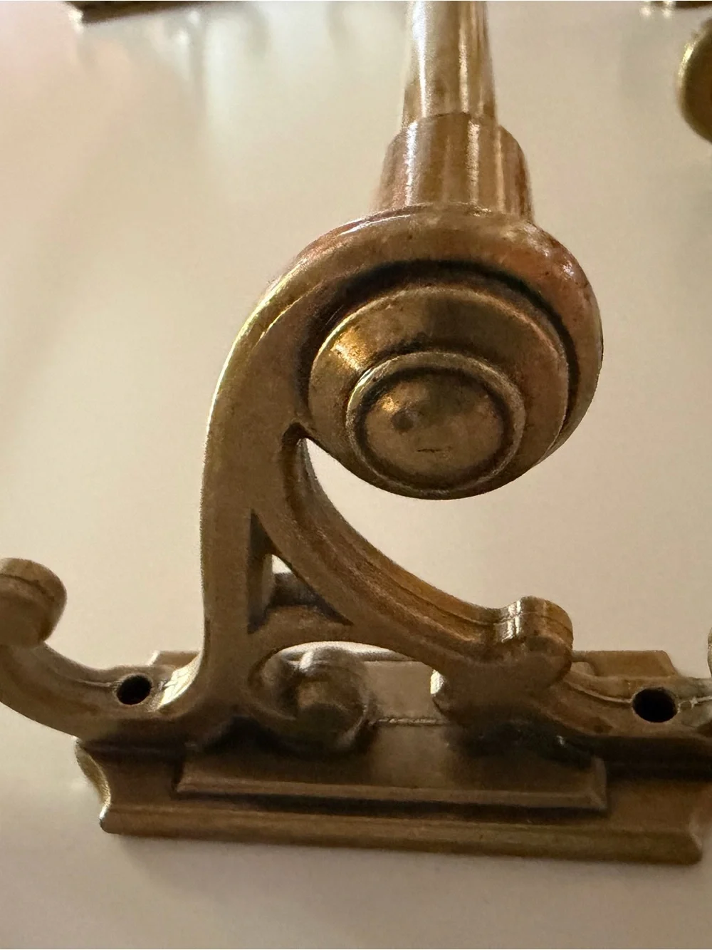 Antique Solid Brass Towel Bars with matching Toilet Paper Holder